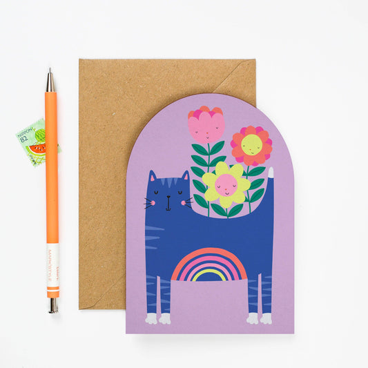 Rainbow Cat Greeting Card