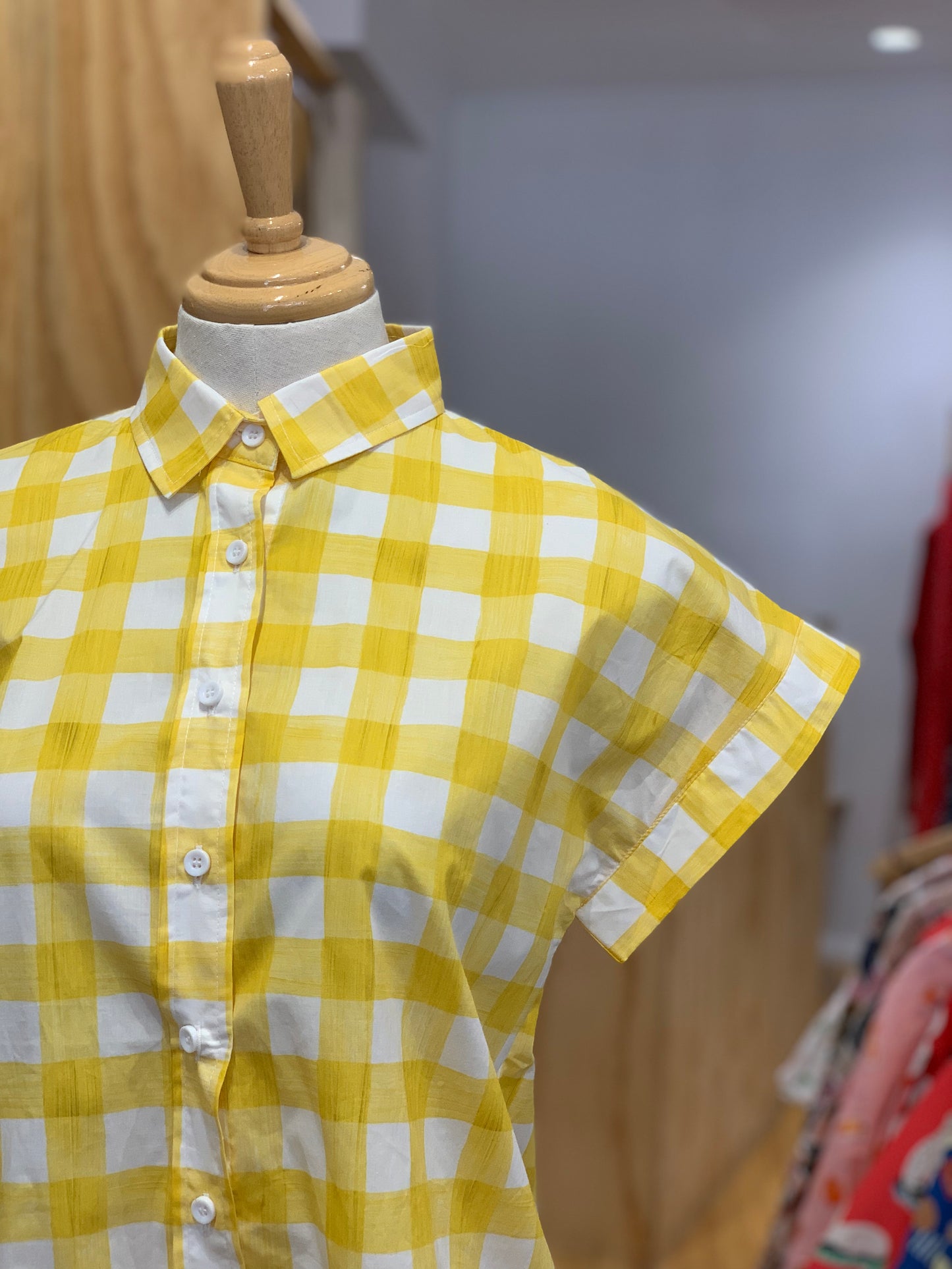 The Plaid Top - Yellow