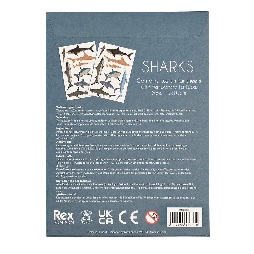 Sharks temporary Tattoos