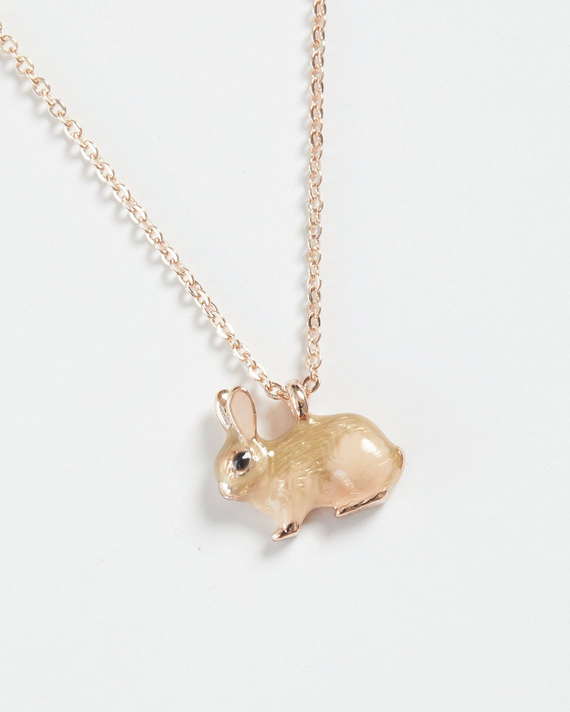 Fable Enamel Rabbit Short Necklace: Matchbox – Origami Doll