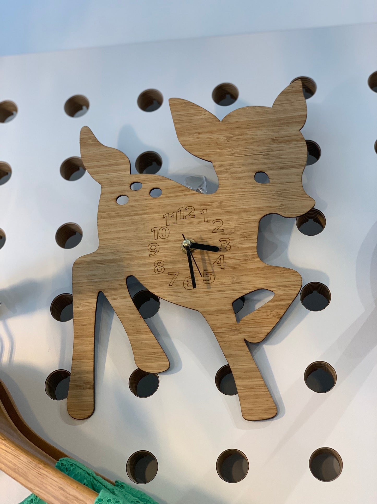 Wooden Bamboo Clock - Bambi Deer (Newtown Pick up only)