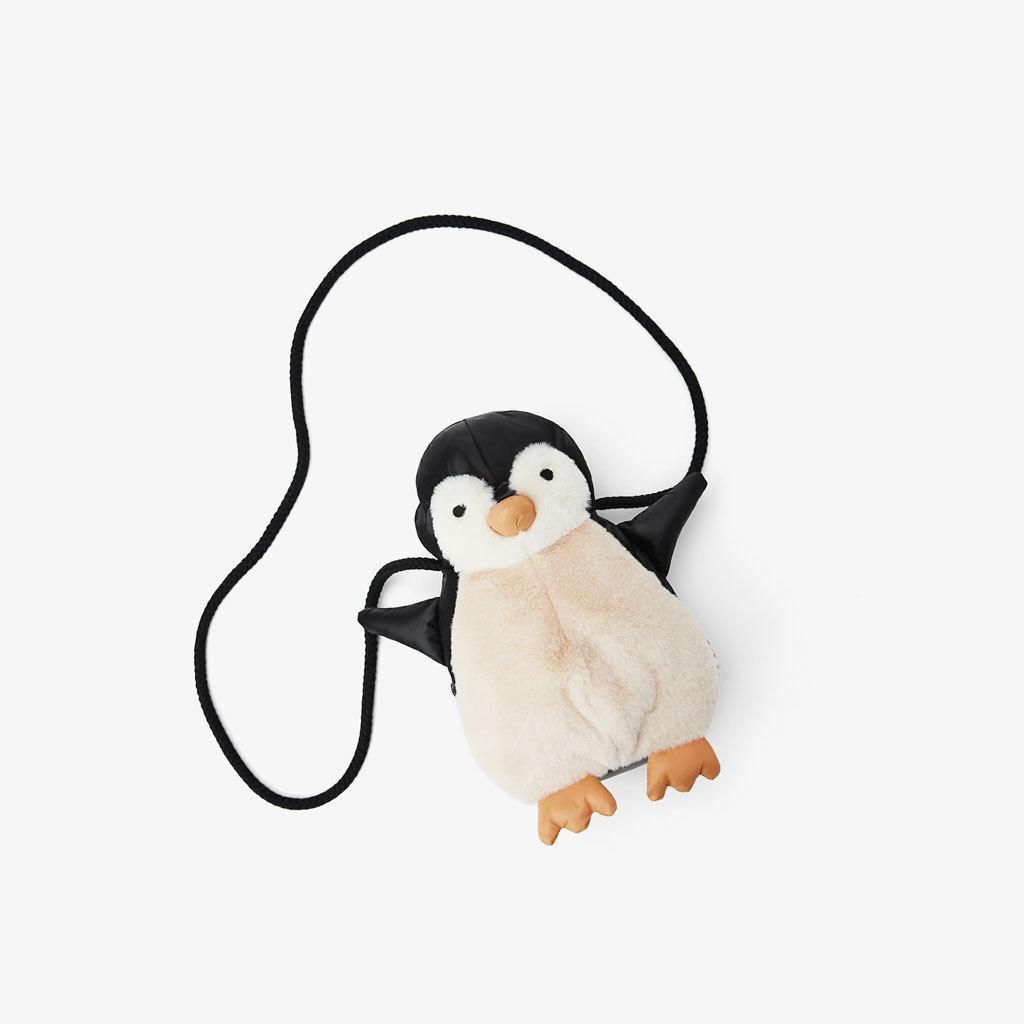 Fluffy penguin kids bag
