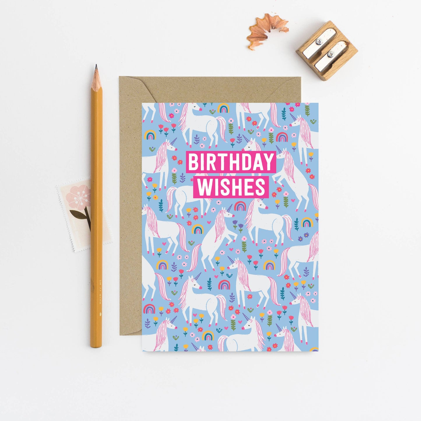 Birthday Wishes Unicorn Card | Kids Birthday Card