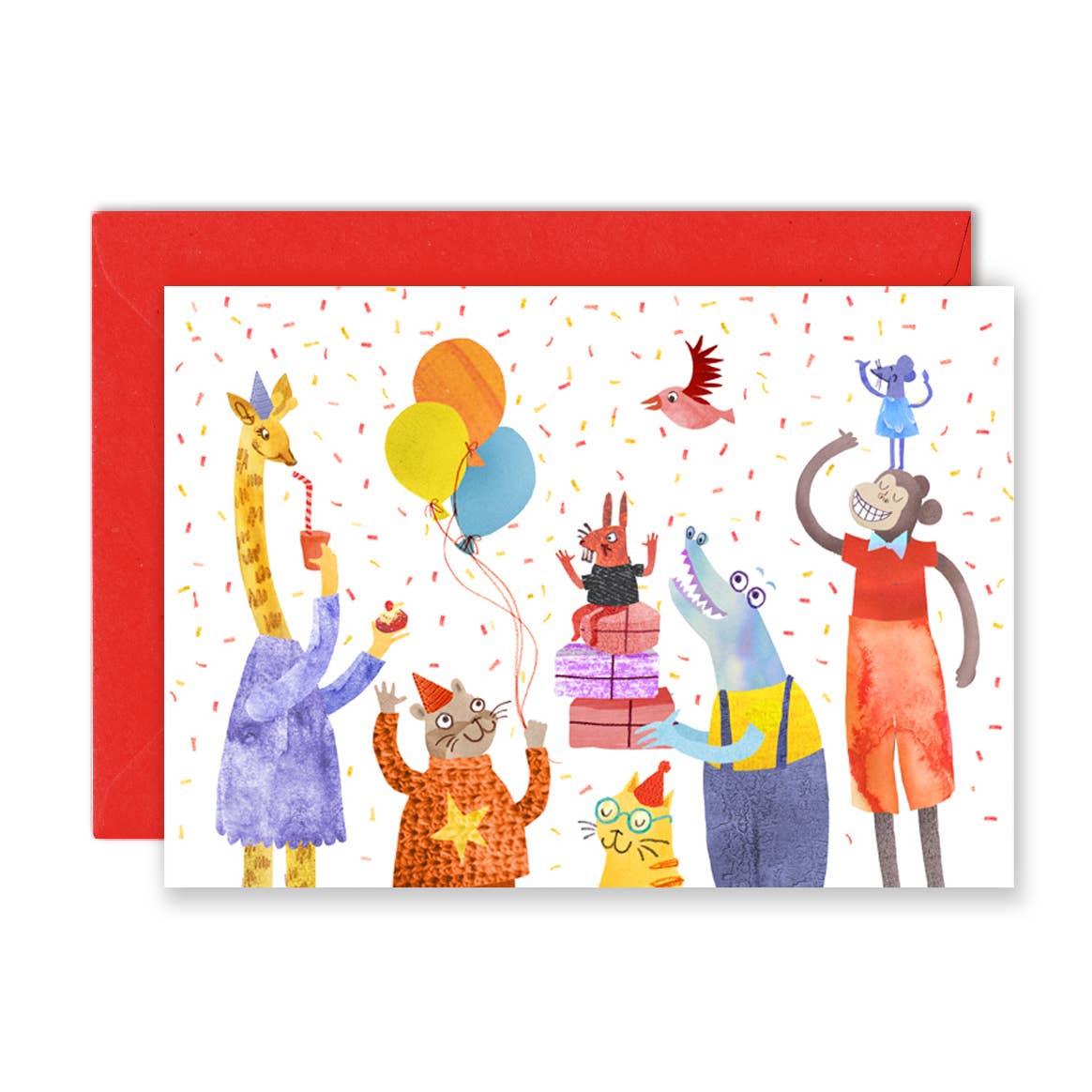 Party Animals Single Greeting Card