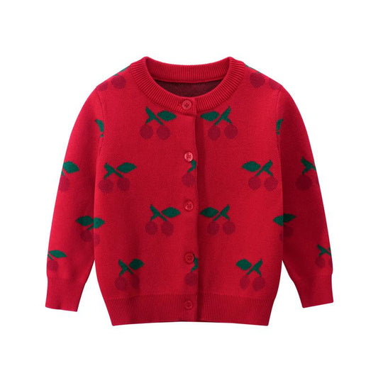 Cherry kids Cardigan (Low in stock/3 & 4 yrs old)