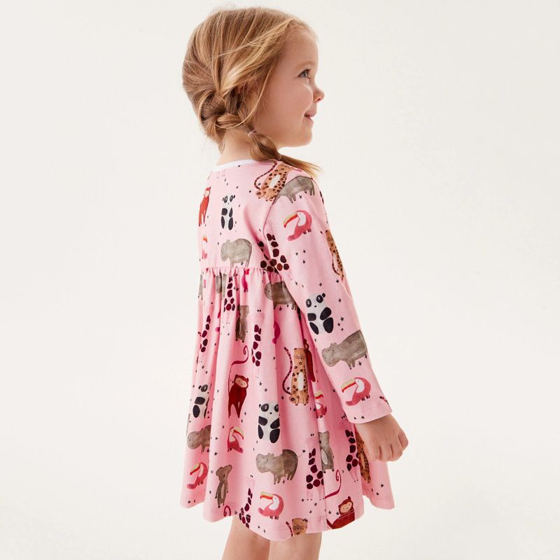Happy animals cotton girls dress (Low in stock/ 6&7 yrs old)