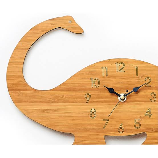 Wooden Bamboo Clock - Sauropods (Newtown Pick up only)