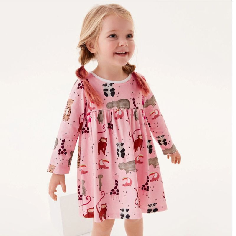 Happy animals cotton girls dress (Low in stock/ 6&7 yrs old)