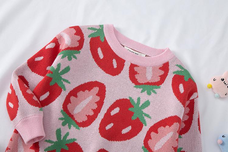 Strawberry kids pullover