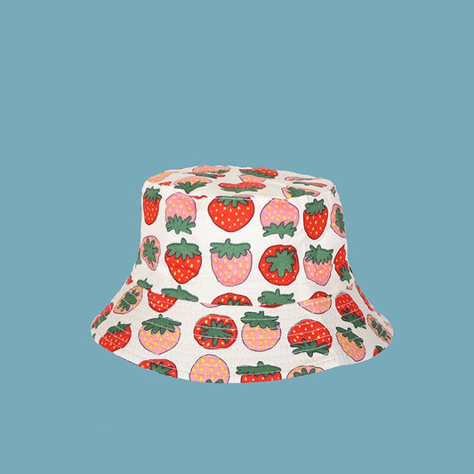 Kids strawberry bucket hat