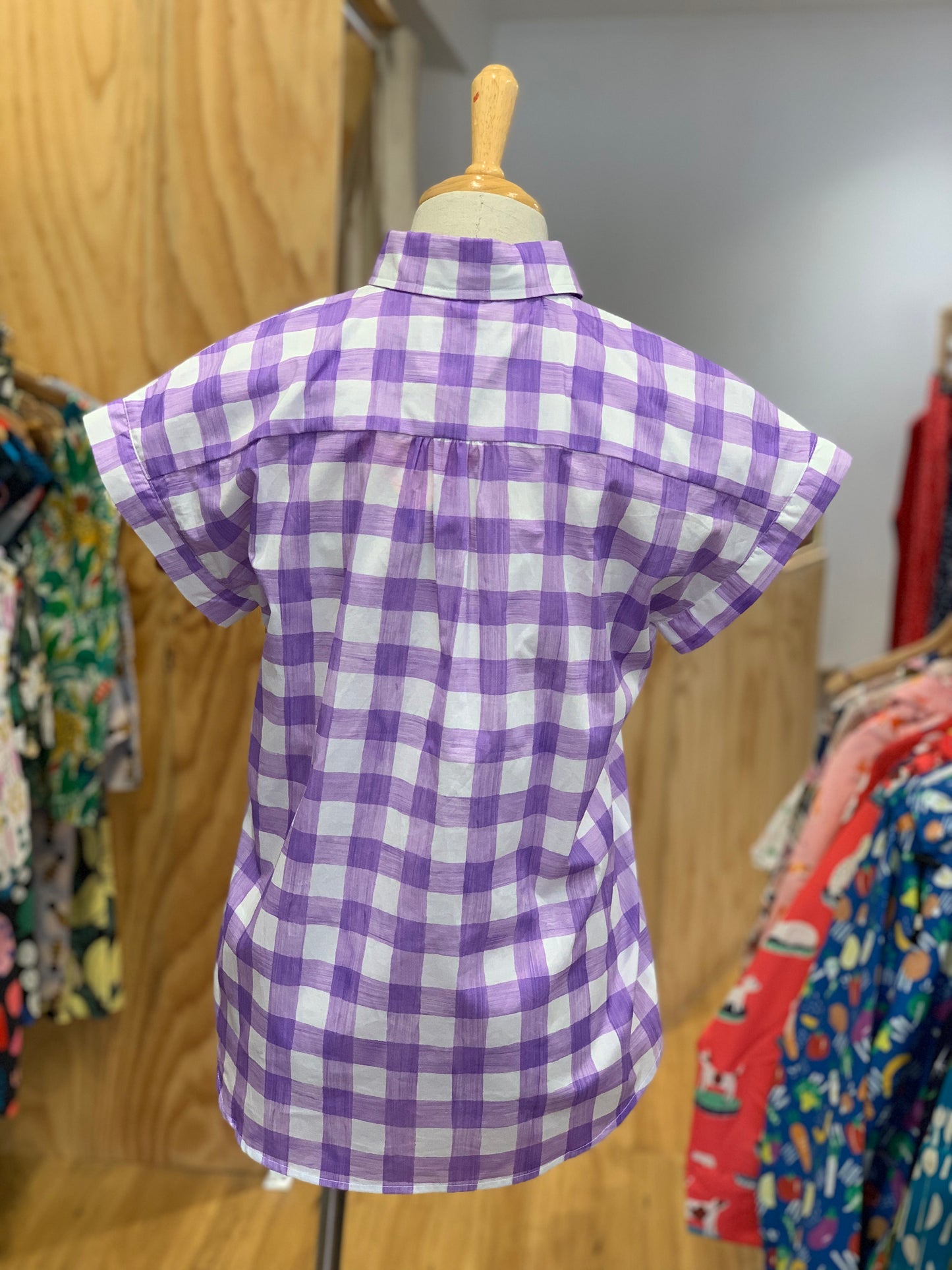The Plaid Top - Lilac