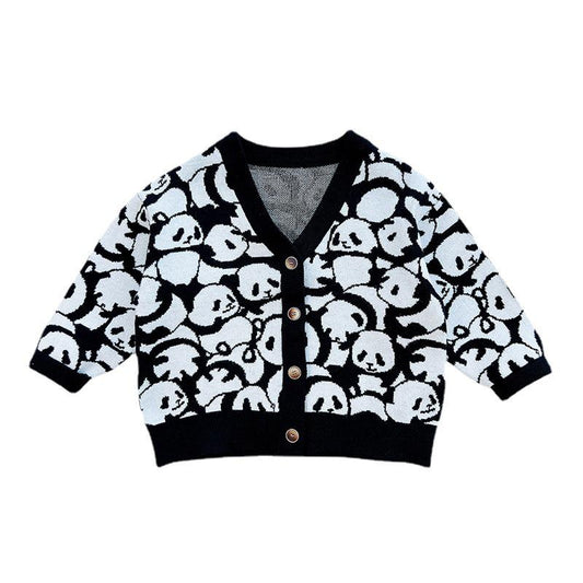 Panda everywhere kids cardigan (Low in stock / 2-3 yrs old & 5-6 yrs old)