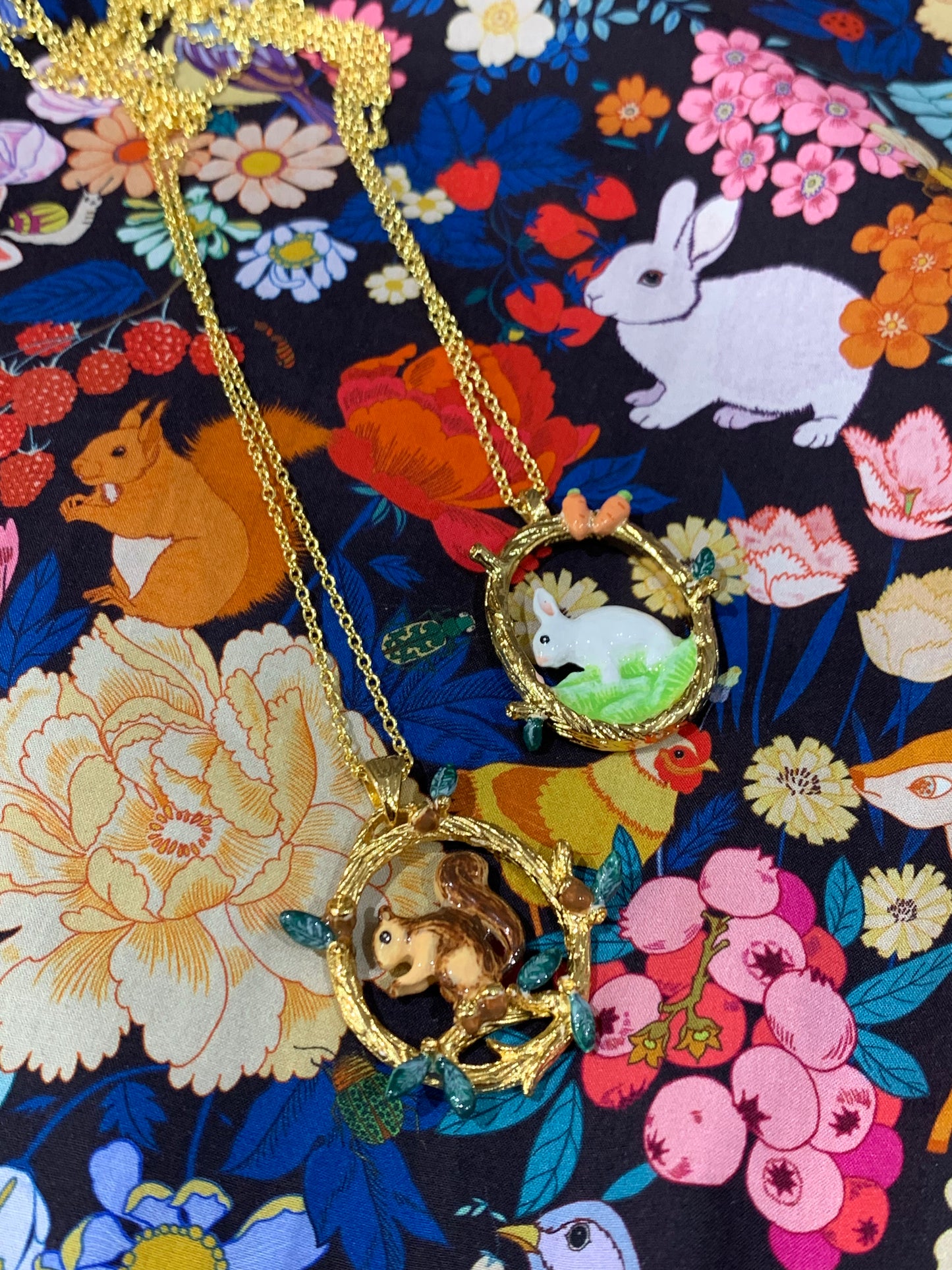Handmade Bunny Carrot Ring and Necklace
