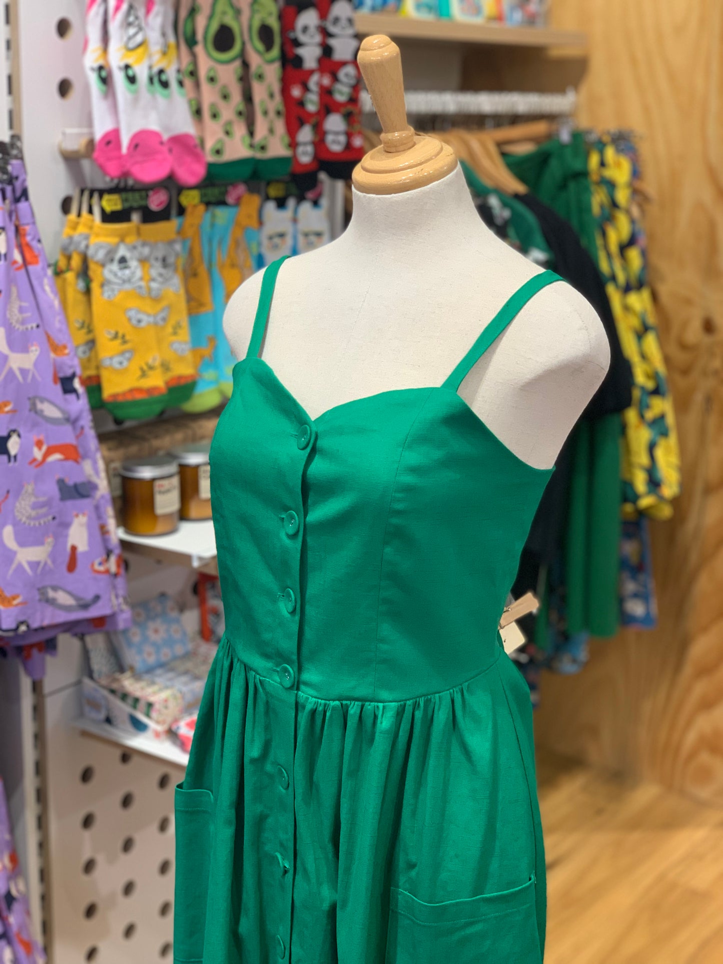 Penelope Dress - Green (Last Size/ Size 14)
