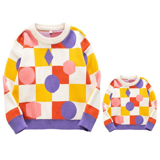 Colourful shape kids pullover