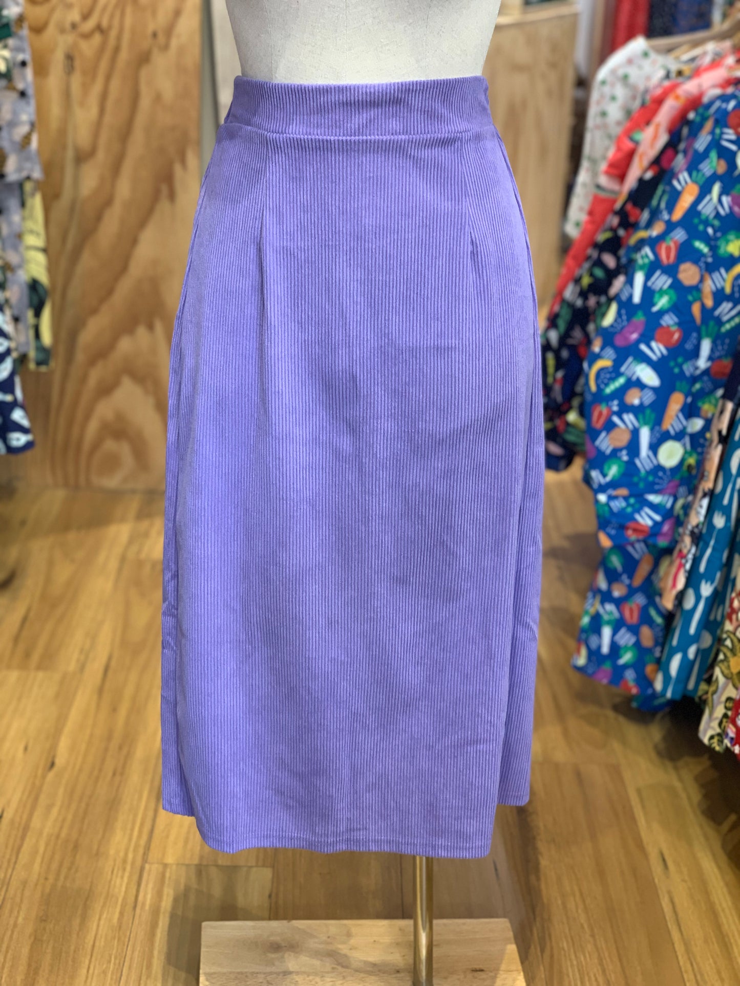 Purple corduroy skirt
