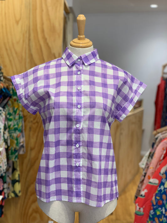 The Plaid Top - Lilac