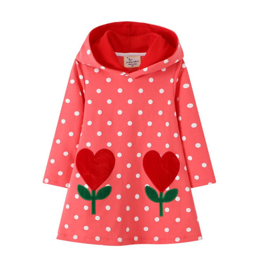 Polkadot heart shape flower girl dress (Low in stock / 4,6&7 yrs old)
