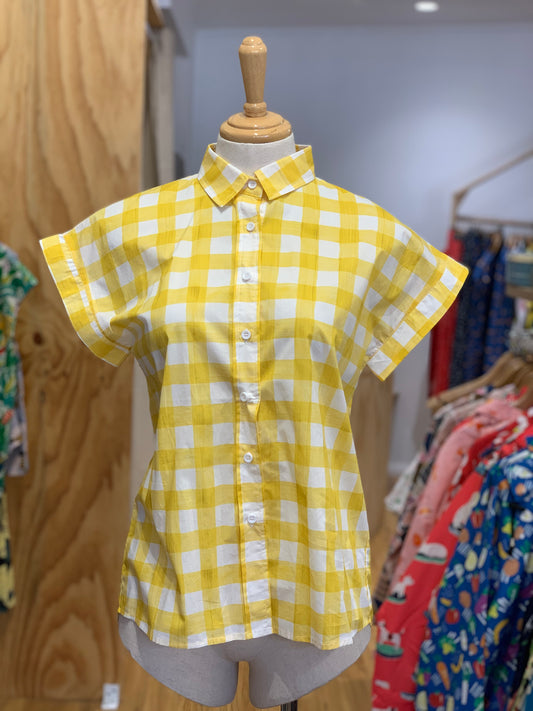 The Plaid Top - Yellow
