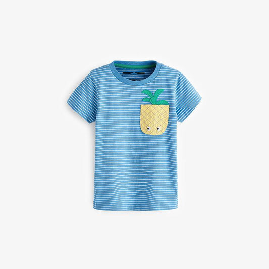 Pineapple pocket cotton tee kids (Low in stock/2&5 yrs old)