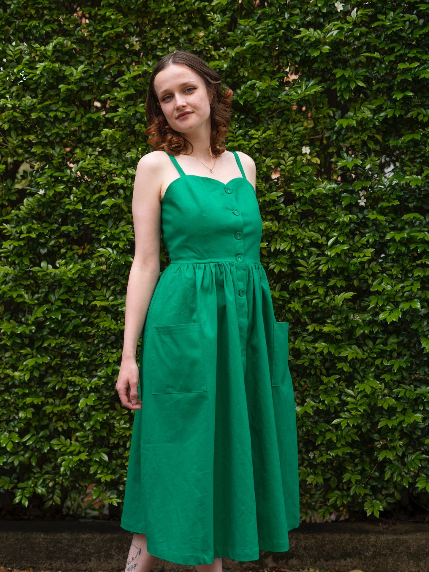 Penelope Dress - Green (Last Size/ Size 14)