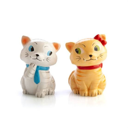 Salt and pepper set tabby cat