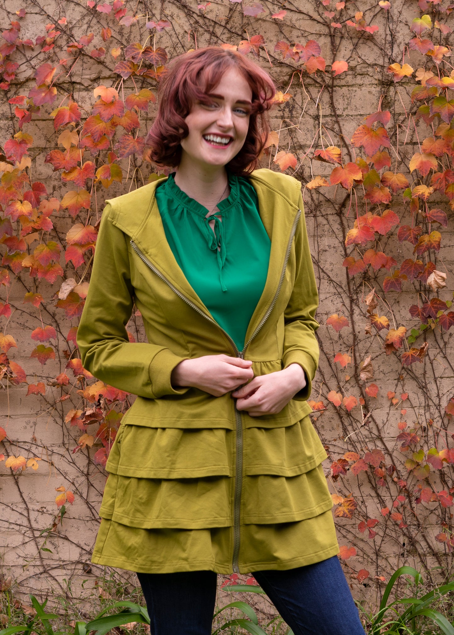 Amelia Tier Jacket - Green (CLEARANCE SALE)