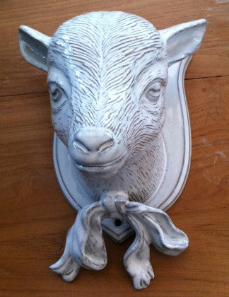 Ceramic Baby Goat Trophy