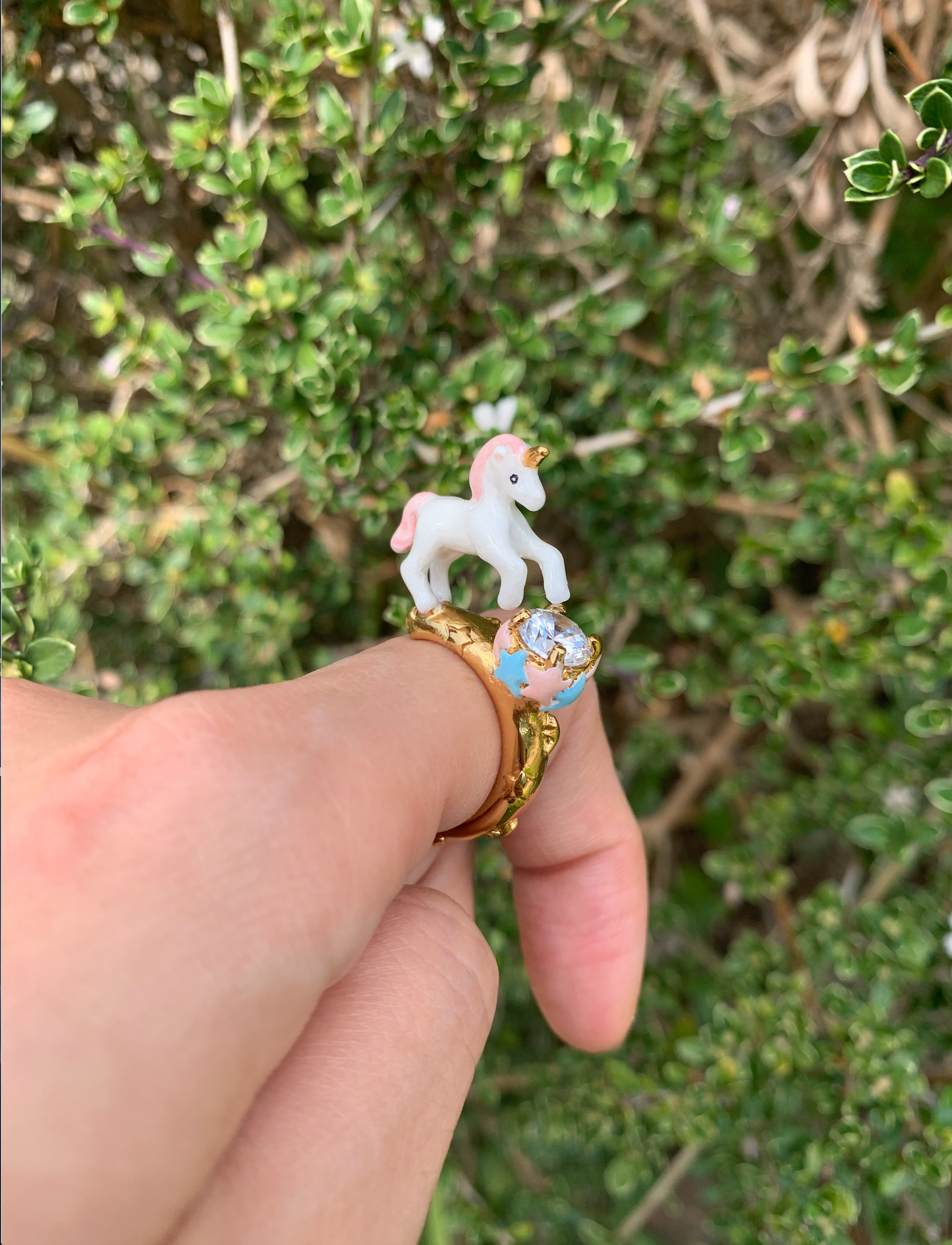 Handmade Unicorn Bling Bling Ring