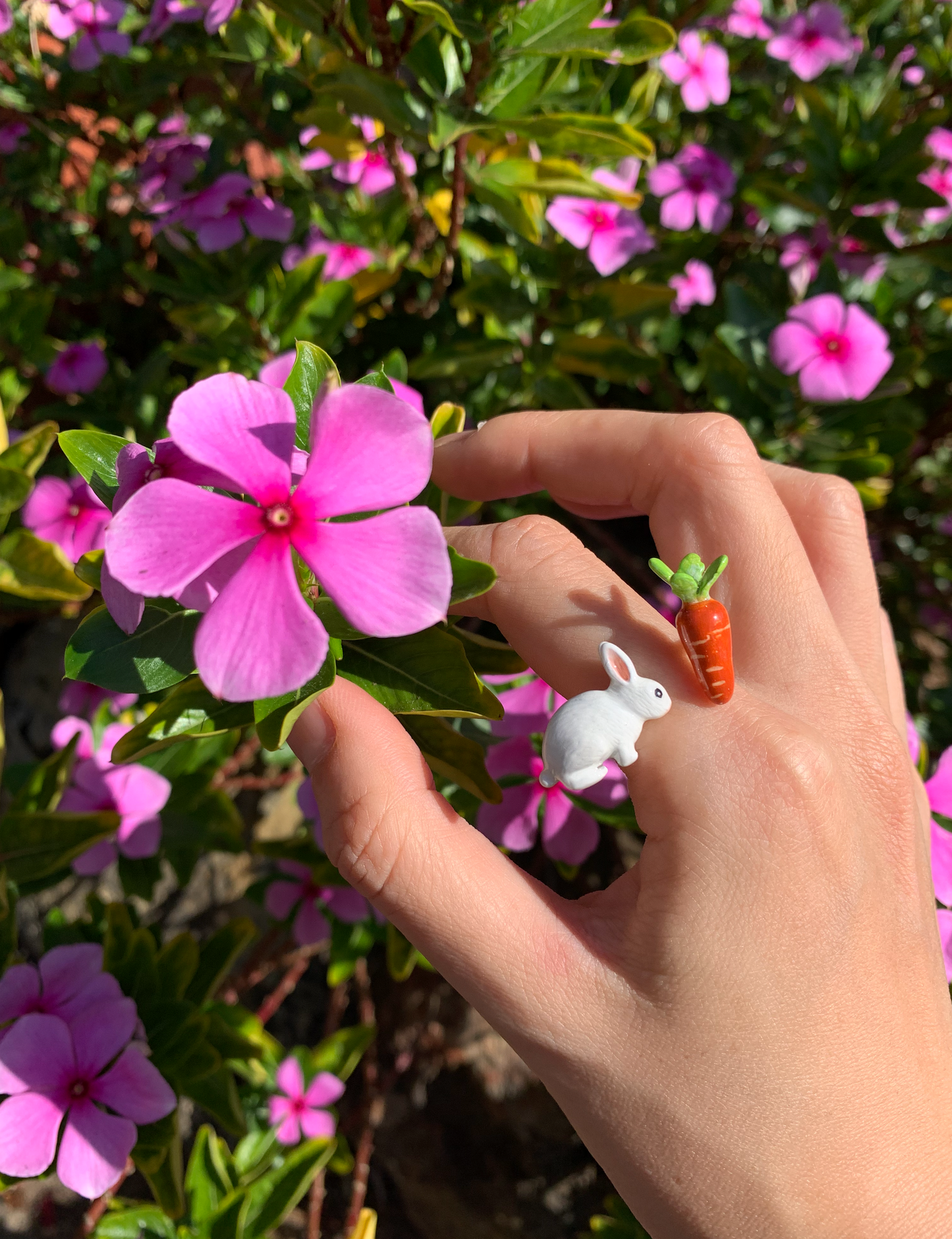 Handmade Bunny Carrot Ring and Necklace