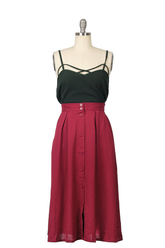 Ashley Skirt- Red (Size 6 ONLY)