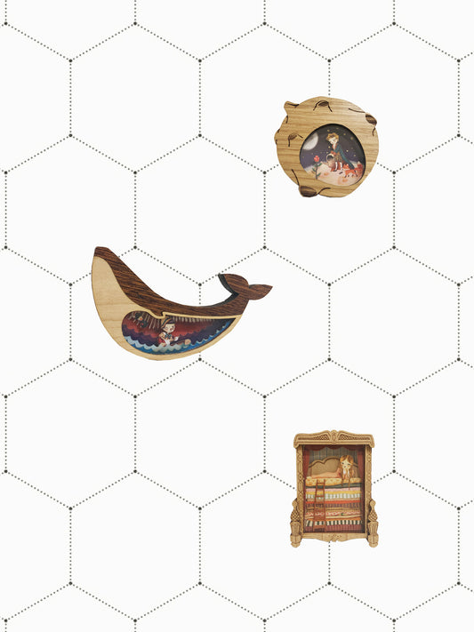 LaliBlue Storybook Wooden Brooches