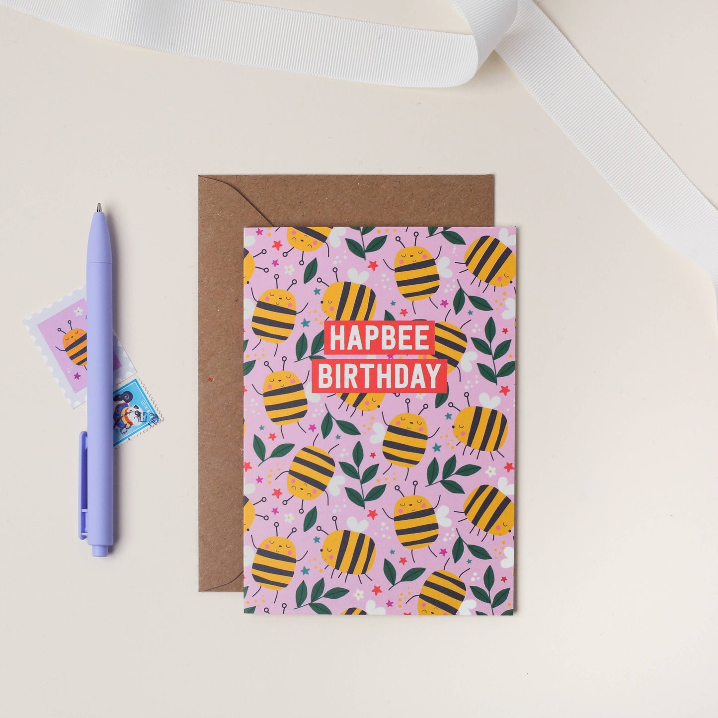 Hapbee Birthday Card | Bee Birthday Card for Kids