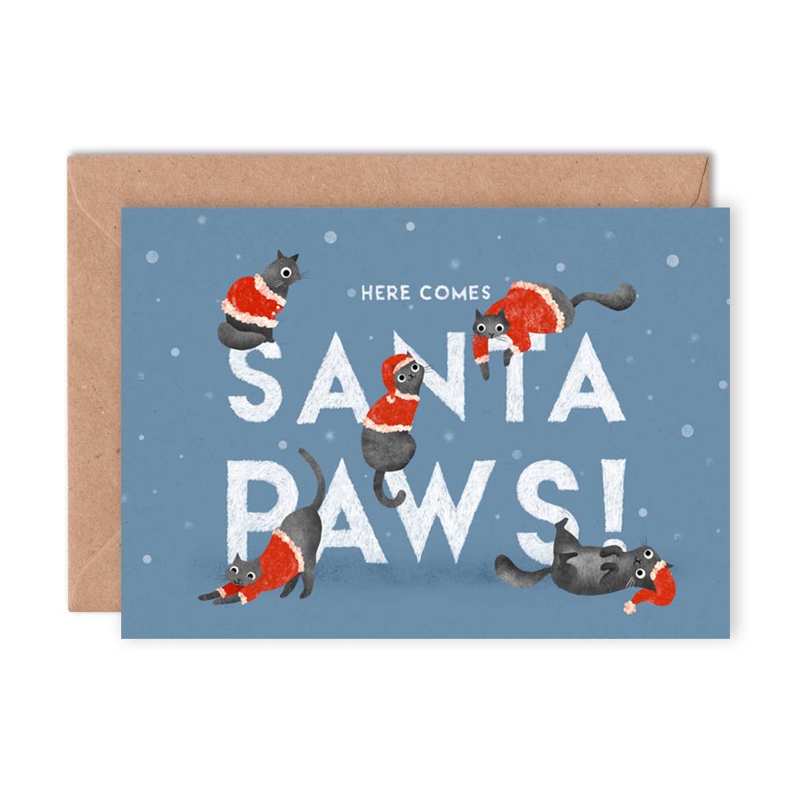 Santa Paws Cat Greeting Card