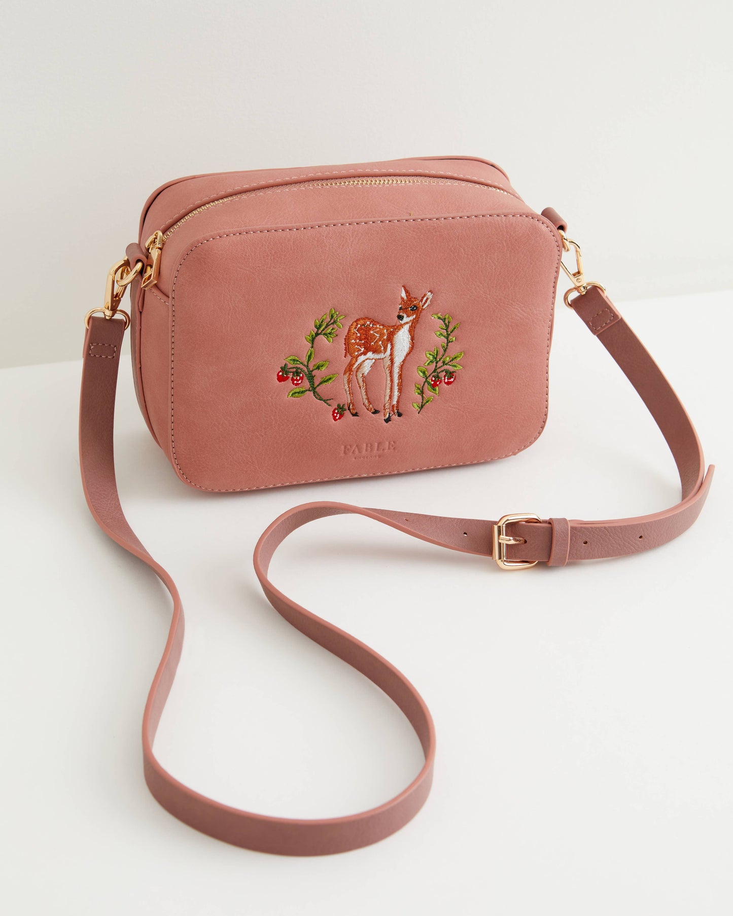 Fable London Fawn Embroidered Camera Bag