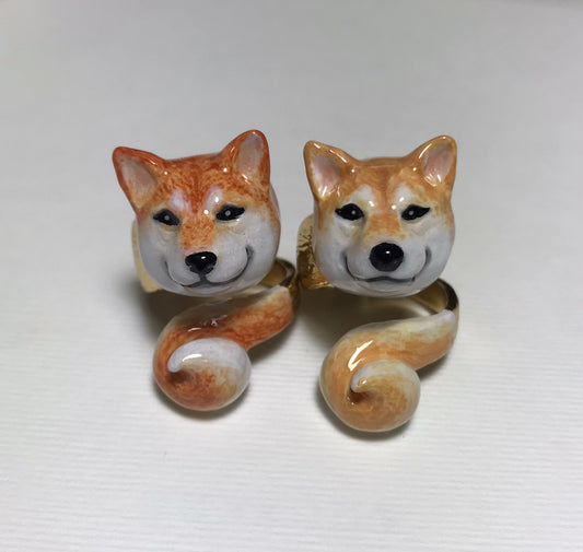 Handmade Shiba Dog Ring