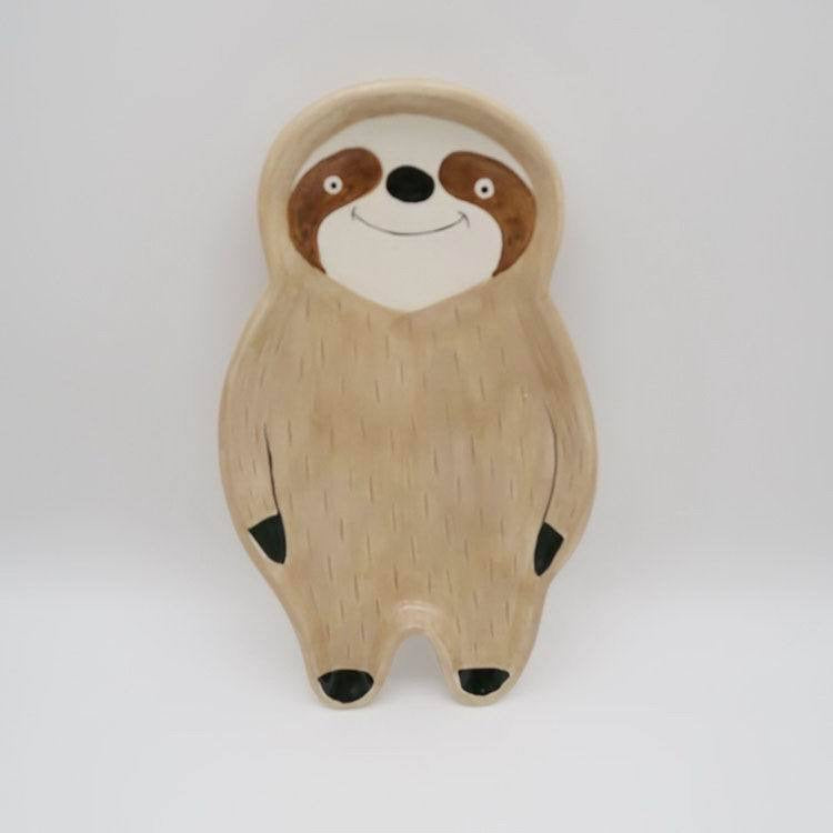 Sloth ceramic plate
