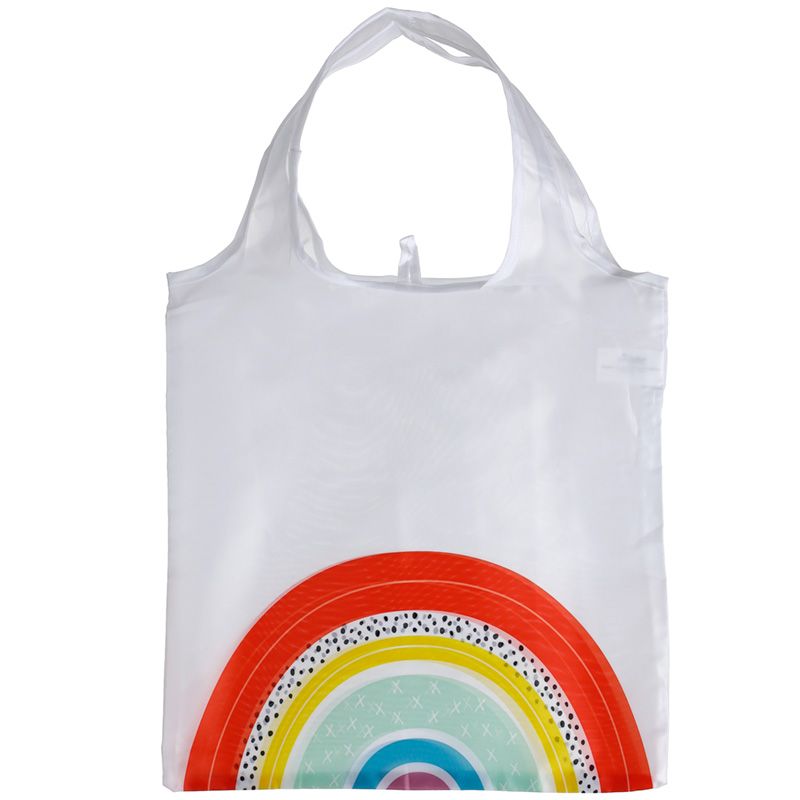 Foldable Reusable Shopping Bag - Somewhere Rainbow Foldable