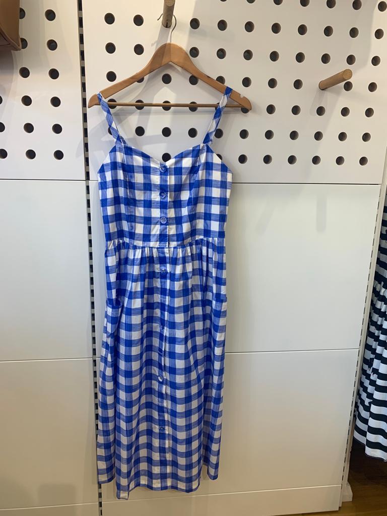 Penelope Dress - Blue Plaid (Size 6 ONLY)
