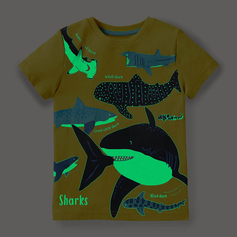 Sharks Glow in the dark tee kids (Low in stock/ 5,6,&7 yrs old)