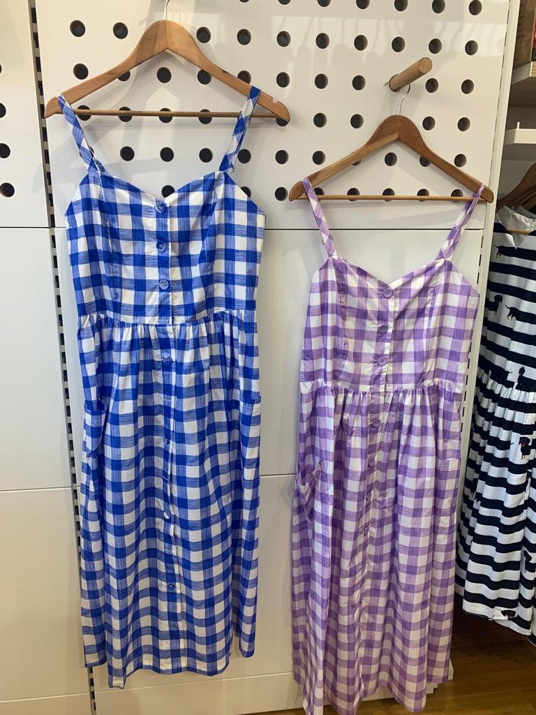 Penelope Dress - lilac Plaid