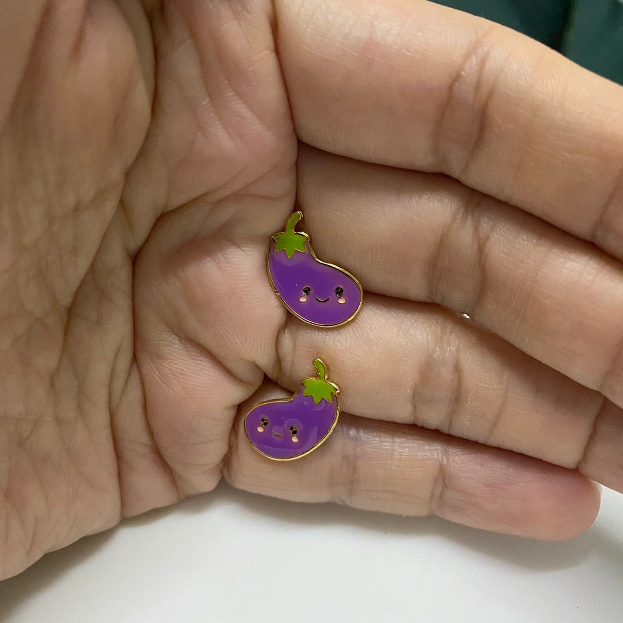 Eggplant Earring